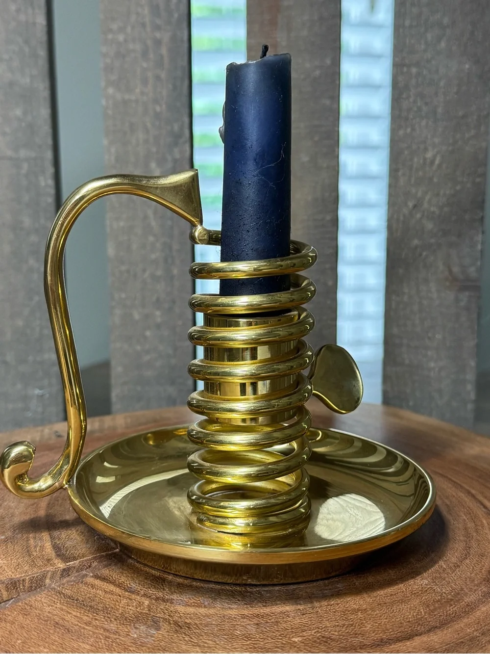 Partylite Saucerlite Brass Courting Adjustable Spiral Candle Holder - Picture 6 of 6